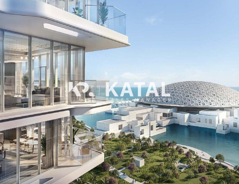 Louvre & Sea View |Bright & Spacious 2BR + Maid| Huge Balcony
