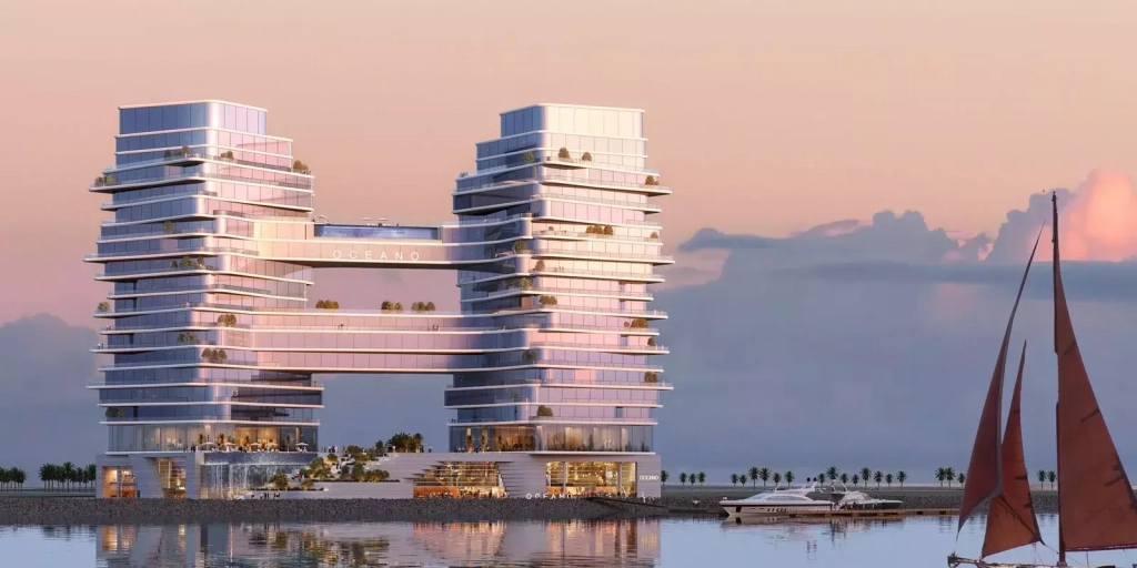 Oceano Al Marjan Island – luxury beachfront apartments, penthouses, and sky villas with glass design by The Luxe Developers