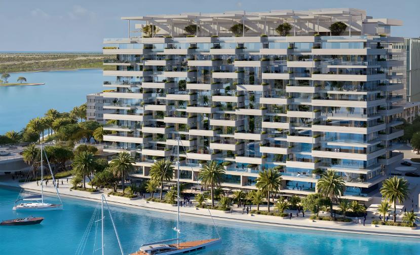 Juman 3 Al Raha Beach, Modern waterfront residential development with marina views in Abu Dhabi.