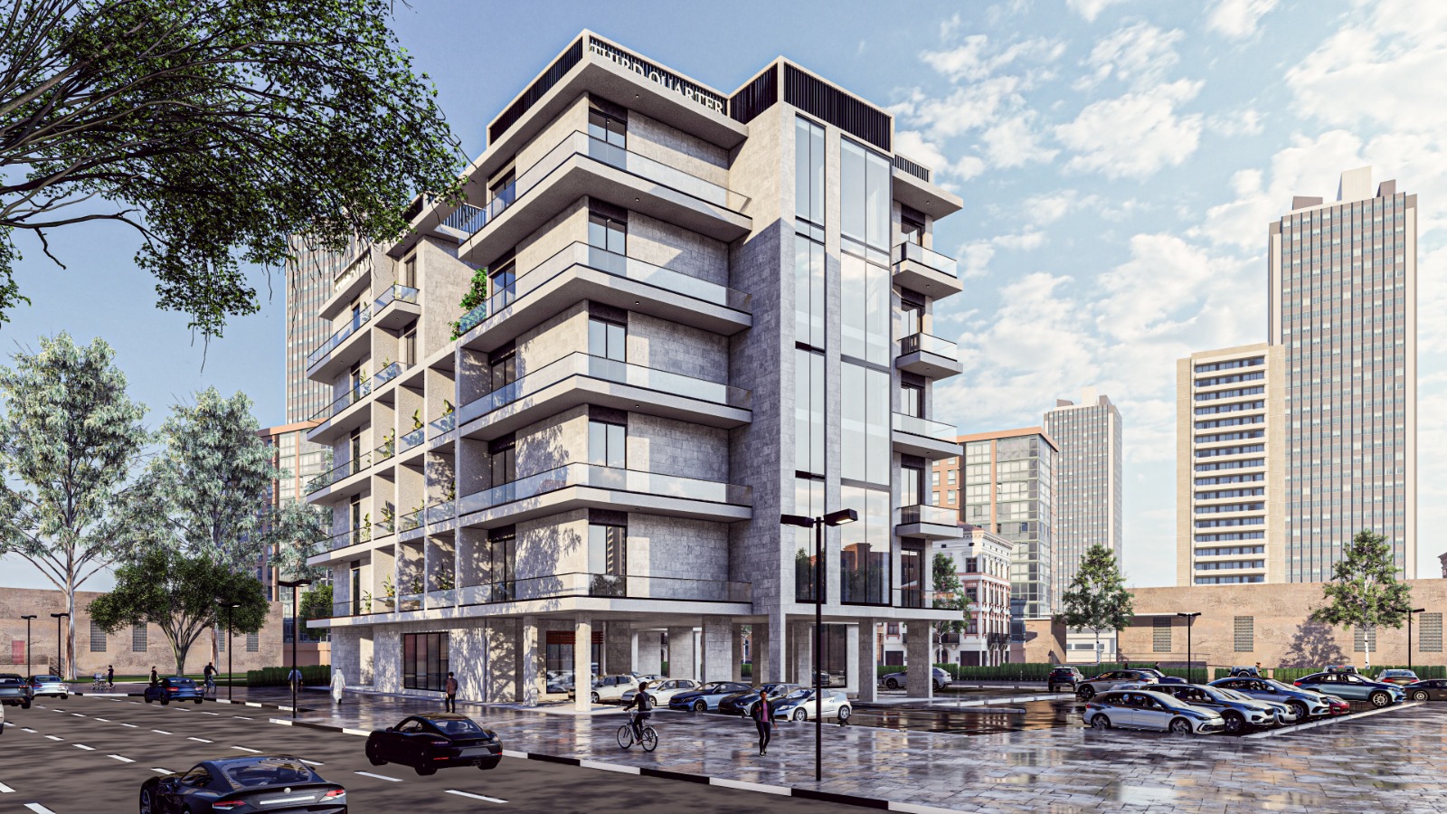 Modern residential building at Al Reeman Gate Al Shamkha