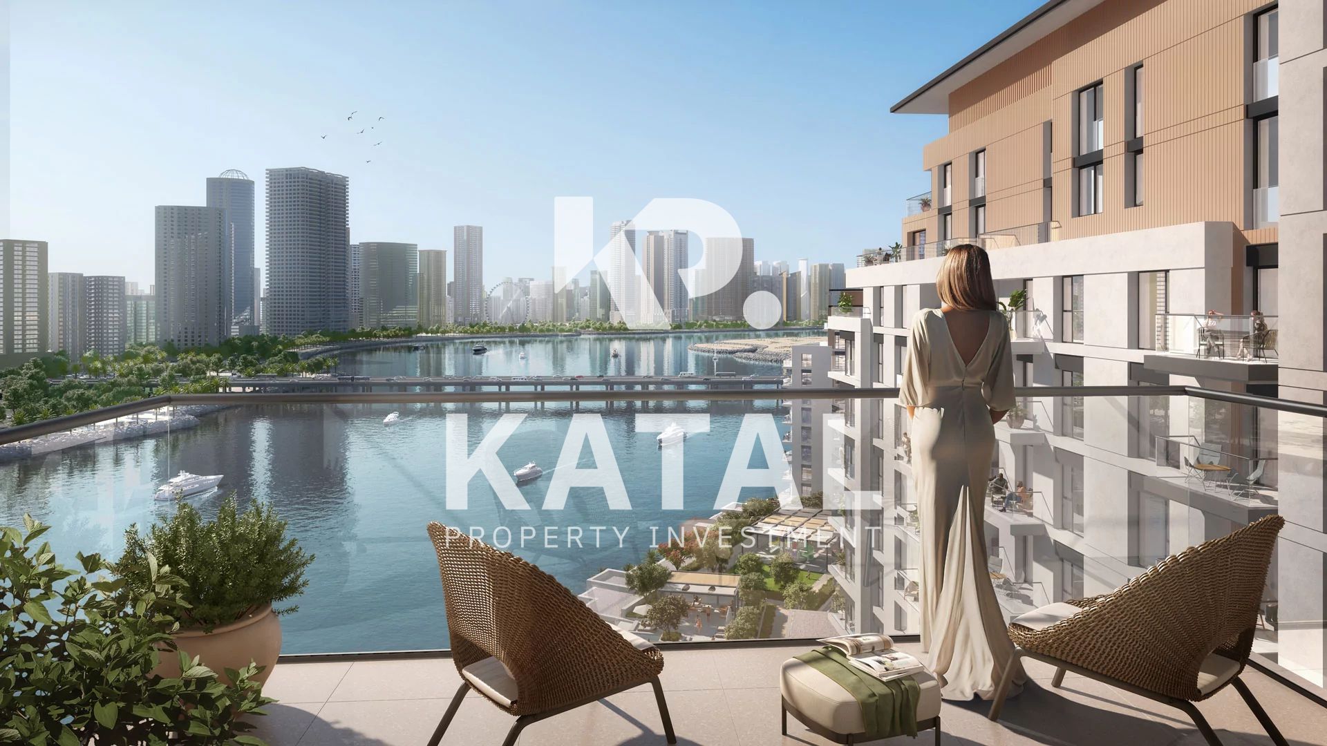 Modern 2BR| Spacious Balcony | Waterfront Community
