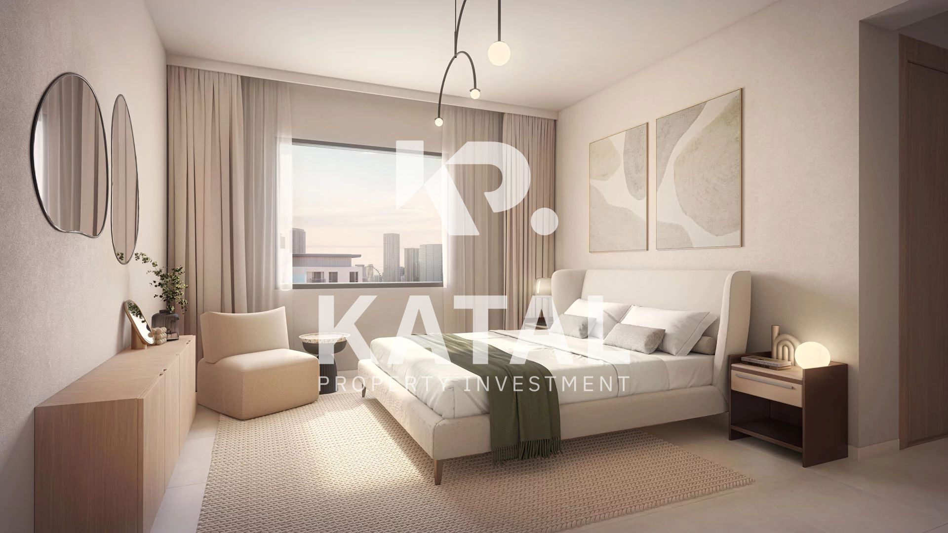 Modern 2BR| Spacious Balcony | Waterfront Community