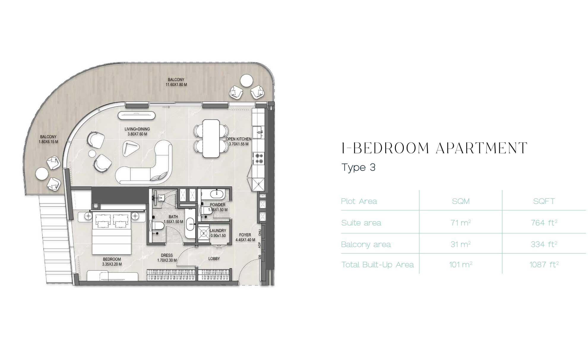 1 Bedroom at The Artery Residences