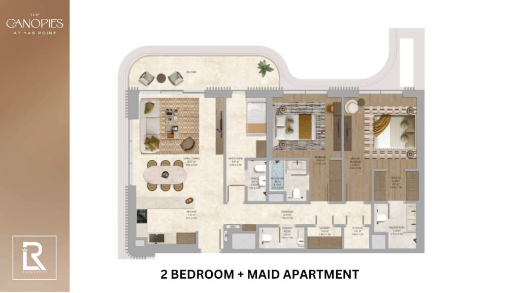 2 Bedroom + maid at The Canopies at yes island