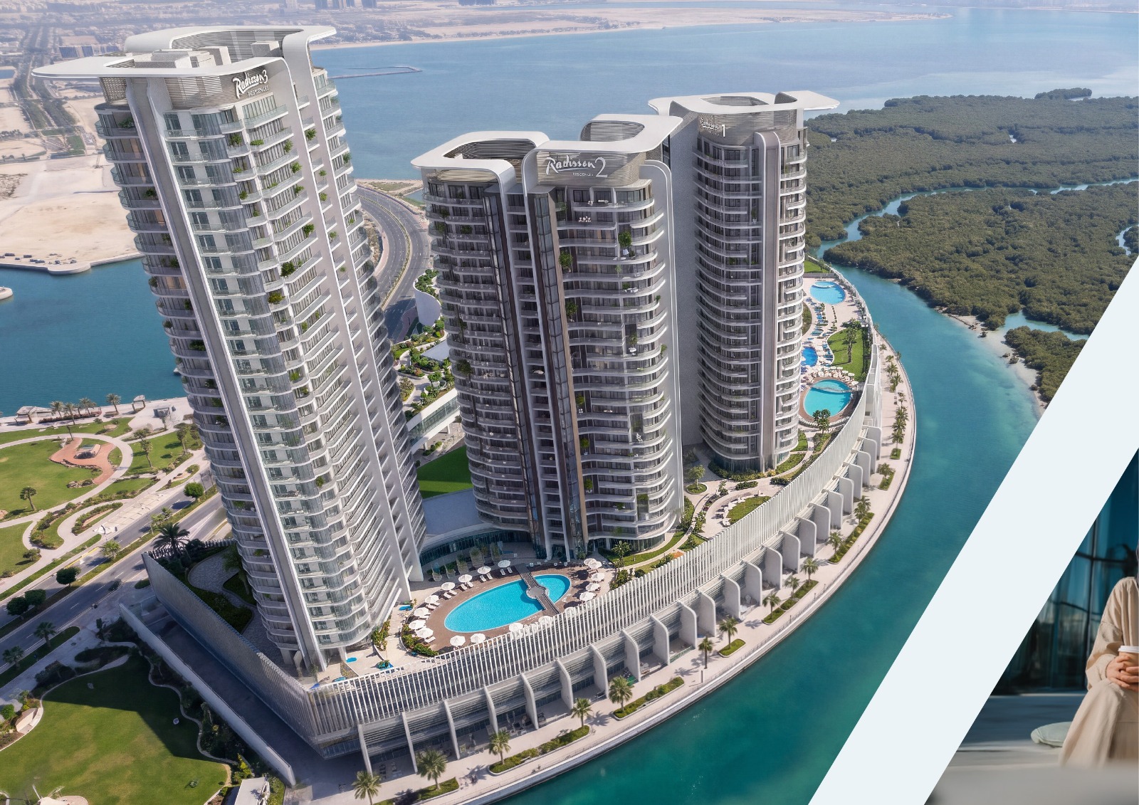 Waterfront view of Radisson Residences Al Reem Island Phase 2