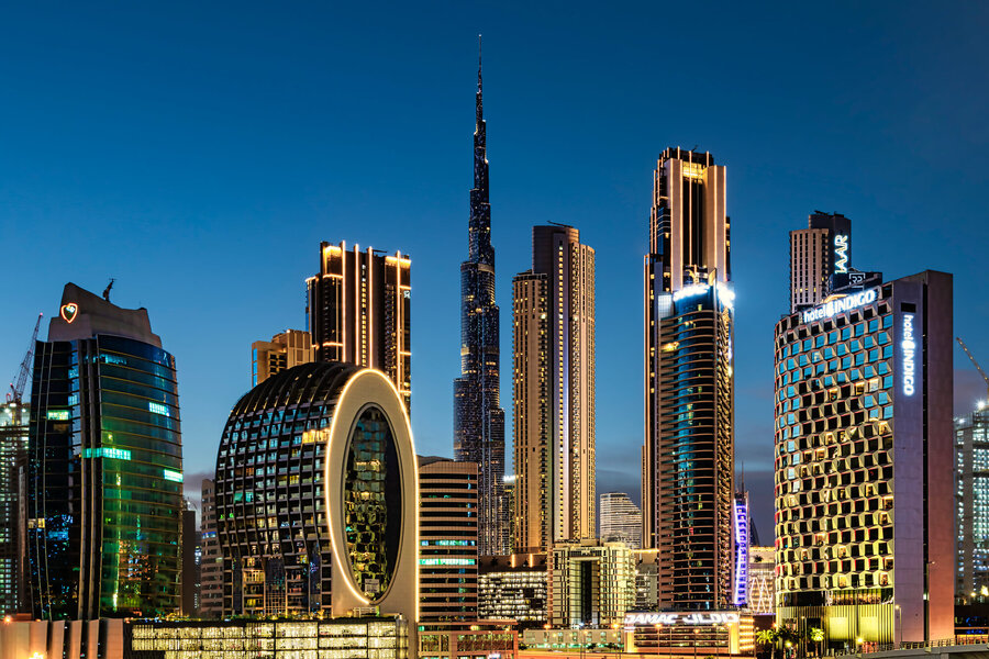 Business Bay Dubai luxury residential towers and waterfront skyline