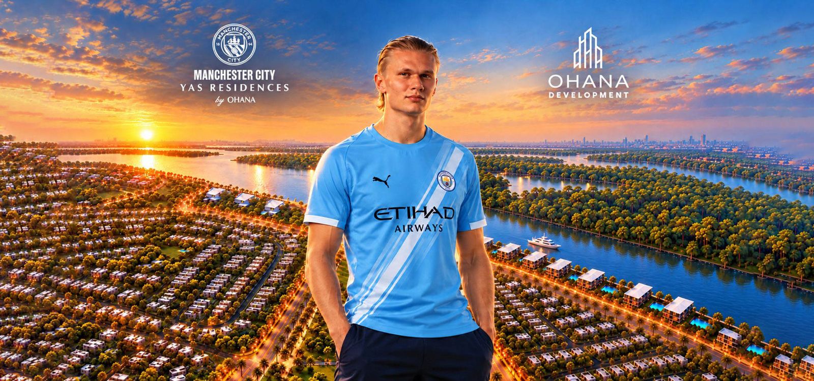 Erling Haaland at Manchester City Yas Residences by Ohana in Abu Dhabi