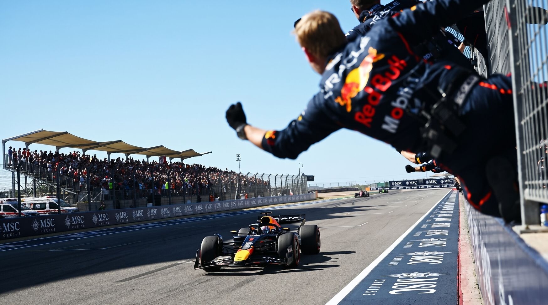 Formula 1 cars at the United States Grand Prix 2026 in Austin ahead of the Abu Dhabi season finale